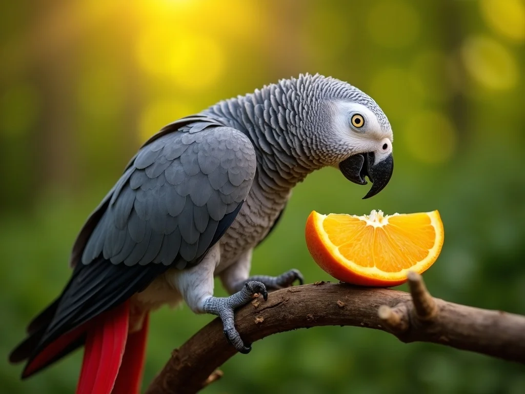 Alimentation perroquet gris du Gabon