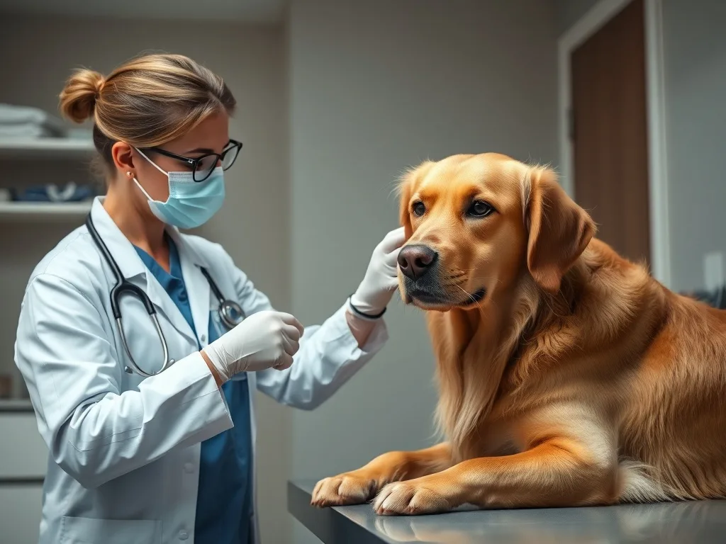 Vaccination d'un chien à la Vétérinaire Tours, Tours, examen clinique préalable