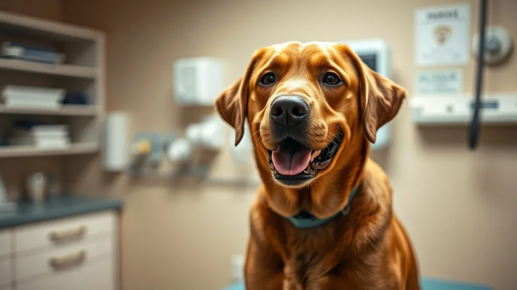 Vétérinaire soignant un chien à la Vétérinaire Tours, Tours, suivi canin complet